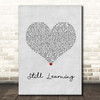 Halsey Still Learning Grey Heart Song Lyric Print