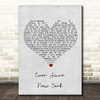 Harry Styles Ever Since New York Grey Heart Song Lyric Print