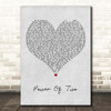 Indigo Girls Power Of Two Grey Heart Song Lyric Print