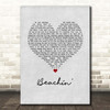 Jake Owen Beachin' Grey Heart Song Lyric Print