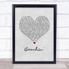 Jake Owen Beachin' Grey Heart Song Lyric Print