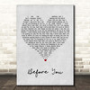 Jon McLaughlin Before You Grey Heart Song Lyric Print