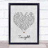 Angel Olsen Tonight Grey Heart Song Lyric Print