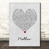 Kacey Musgraves Mother Grey Heart Song Lyric Print