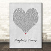 Kate Tempest People's Faces Grey Heart Song Lyric Print