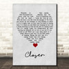 Kings Of Leon Closer Grey Heart Song Lyric Print