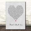 Kygo Think About You Grey Heart Song Lyric Print