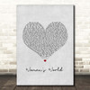 Little Mix Woman's World Grey Heart Song Lyric Print