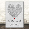 Luther Vandross If This World Were Mine Grey Heart Song Lyric Print