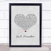 Michael Bolton Soul Provider Grey Heart Song Lyric Print