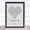 Aaron Lewis Tangled Up In You Grey Heart Song Lyric Wall Art Print