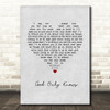 Beach Boys God Only Knows Grey Heart Song Lyric Wall Art Print