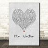 Stereophonics Mr. Writer Grey Heart Song Lyric Wall Art Print