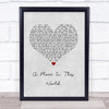 Taylor Swift A Place In This World Grey Heart Song Lyric Wall Art Print
