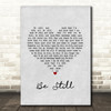 The Fray Be Still Grey Heart Song Lyric Wall Art Print