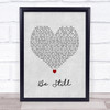 The Killers Be Still Grey Heart Song Lyric Wall Art Print