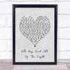 The Kinks All Day And All Of The Night Grey Heart Song Lyric Wall Art Print