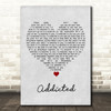 The Night Café Addicted Grey Heart Song Lyric Wall Art Print