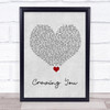 Thomas Rhett Craving You Grey Heart Song Lyric Wall Art Print