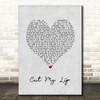 Twenty One Pilots Cut My Lip Grey Heart Song Lyric Wall Art Print