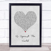 Westlife Us Against The World Grey Heart Song Lyric Wall Art Print