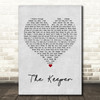 Blossoms The Keeper Grey Heart Song Lyric Wall Art Print