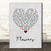 Cross Canadian Ragweed Flowers Grey Heart Song Lyric Wall Art Print