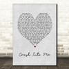 Dave Matthews Band Crash Into Me Grey Heart Song Lyric Wall Art Print