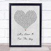 Deniece Williams Let's Hear It For The Boy Grey Heart Song Lyric Wall Art Print