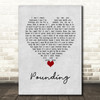 Doves Pounding Grey Heart Song Lyric Wall Art Print