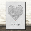 Ed Sheeran One Life Grey Heart Song Lyric Wall Art Print