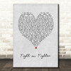 For King and Country Fight on Fighter Grey Heart Song Lyric Wall Art Print
