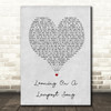 George Formby Leaning On A Lampost Song Grey Heart Song Lyric Wall Art Print