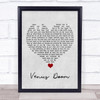 HIM Venus Doom Grey Heart Song Lyric Wall Art Print