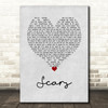 James Bay Scars Grey Heart Song Lyric Wall Art Print
