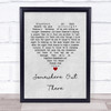 James Ingram Somewhere Out There Grey Heart Song Lyric Wall Art Print