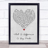 Jamie Cullum What A Difference A Day Made Grey Heart Song Lyric Wall Art Print