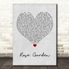 KD Lang Rose Garden Grey Heart Song Lyric Wall Art Print