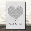 Lisa Lisa & Cult Jam Head to Toe Grey Heart Song Lyric Wall Art Print
