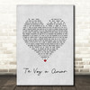 Axel Te Voy a Amar Grey Heart Song Lyric Wall Art Print