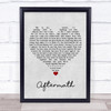 Muse Aftermath Grey Heart Song Lyric Wall Art Print