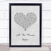 Paramore Let The Flames Begin Grey Heart Song Lyric Wall Art Print