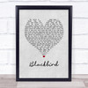 Alter Bridge Blackbird Grey Heart Song Lyric Quote Music Print
