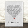 Andy Grammer I Choose You Grey Heart Song Lyric Quote Music Print