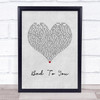 Ariana Grande, Normani, Nicki Minaj Bad To You Grey Heart Song Lyric Quote Music Print