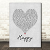 Bruce Springsteen Happy Grey Heart Song Lyric Quote Music Print
