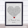 Christina Perri A Thousand Years - Part 2 Grey Heart Song Lyric Quote Music Print