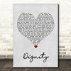 Deacon Blue Dignity Grey Heart Song Lyric Quote Music Print