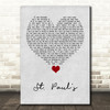 Deaf Havana St Paul's Grey Heart Song Lyric Quote Music Print