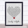 DMA'S Emily Whyte Grey Heart Song Lyric Quote Music Print